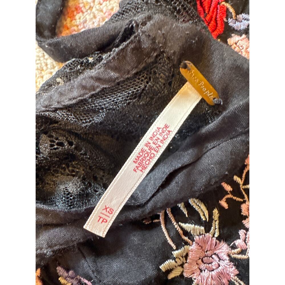 Free People Chiara Embroidered Top XS - Picture 5 of 8